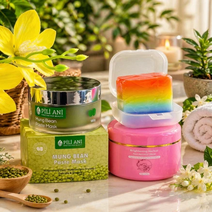 Acne Combo (Mung Bean Paste Mask+ Rainbow Soap+ Face Massage Cream)